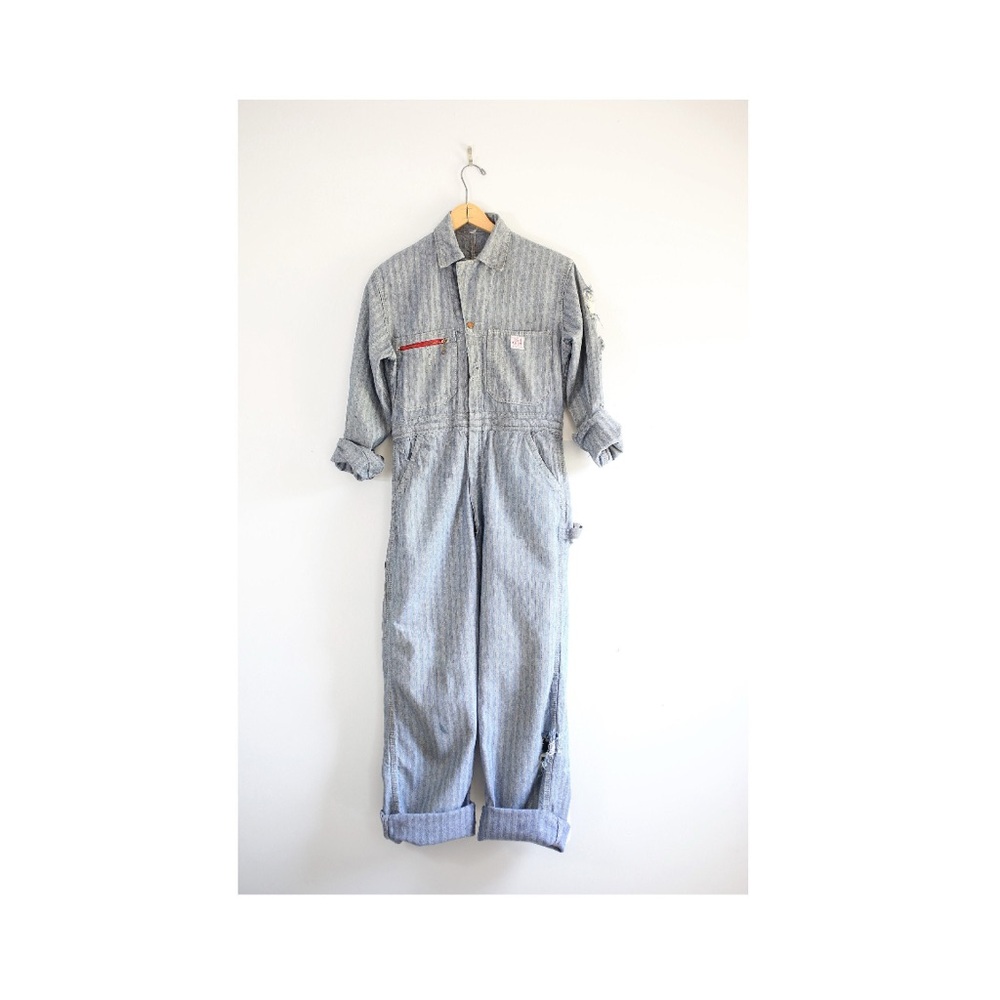 1940s Vintage Rail Chief Denim Coveralls